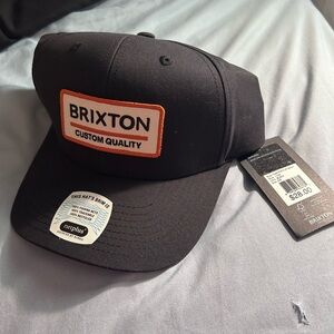 Brixton Black and Orange Logo Cap